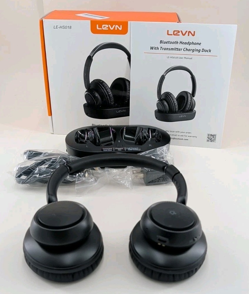 Levn Bluetooth Headphones With Transmitter Charging Dock (LE-HS018)