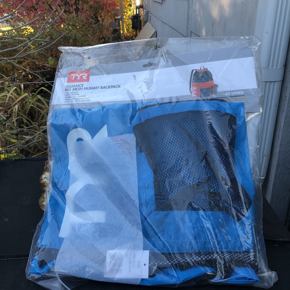 New TYR Big Mesh Mummy Backpack Blue