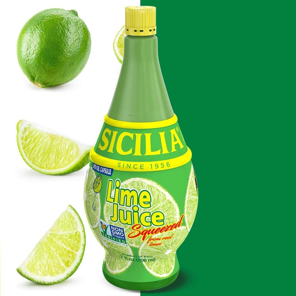 4 Pack Sicilia Lime Juice Bundle 7.0 oz Each