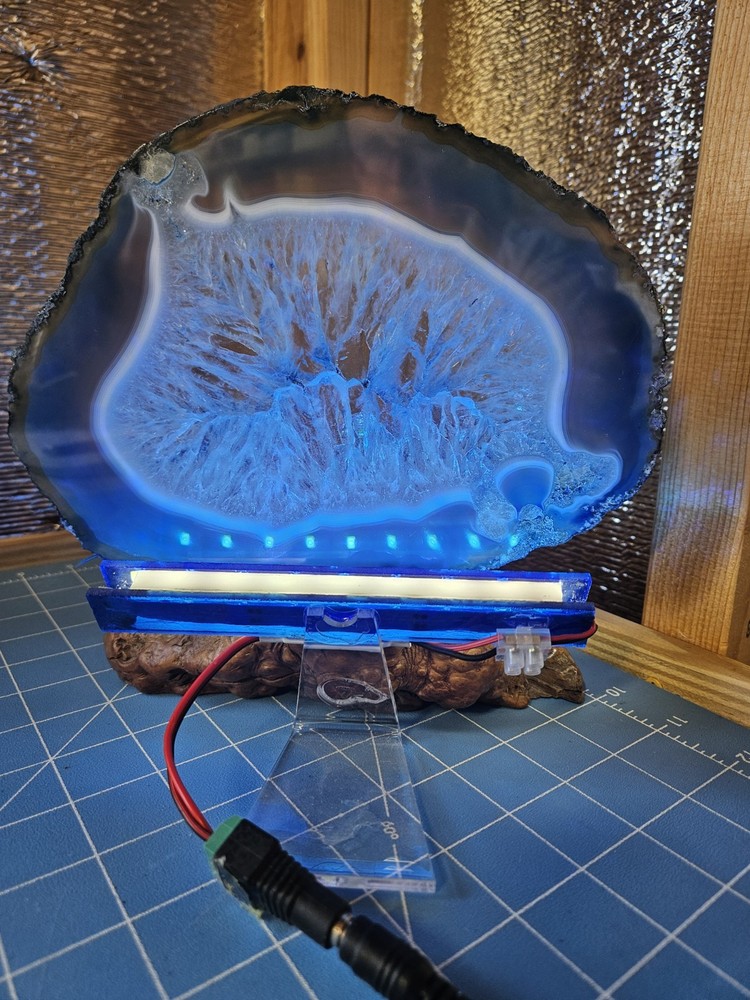 Nautical Lighted Home Decor Agate Stone Backlit Night Light Coral