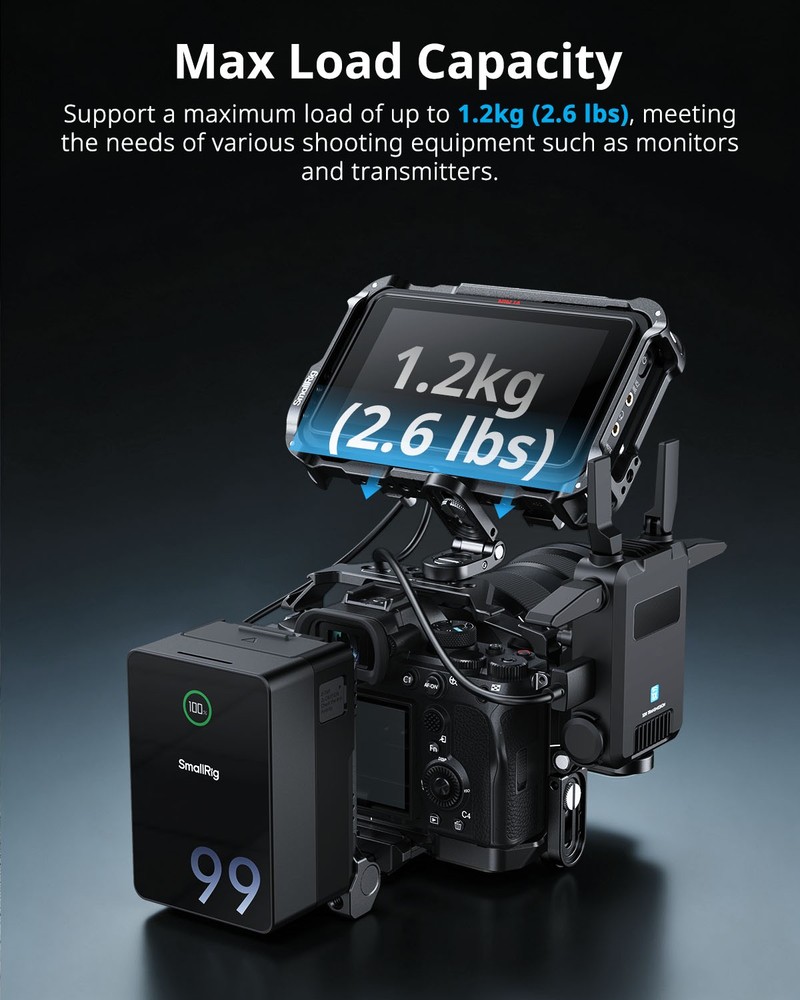 SmallRig Foldable Mini L-Shaped Mount Plate for Transmitters, Monitors