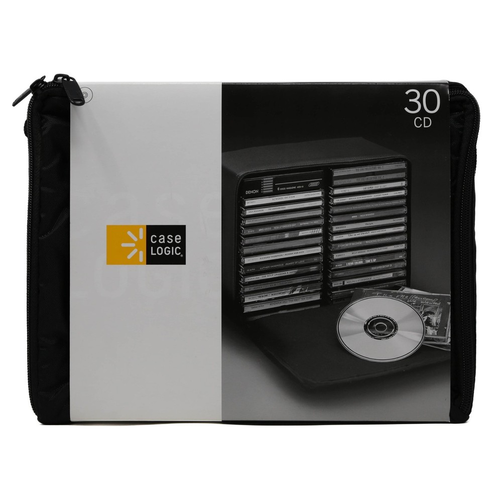 Vintage Case Logic 30 CD Black Compact Disc Carry Shoulder Strap Storage New