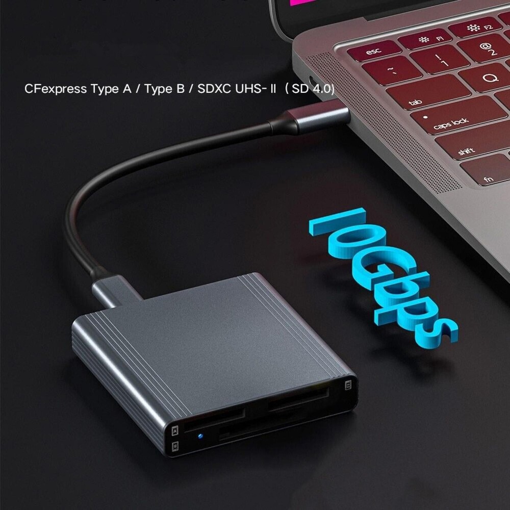 3 in 1 Card Reader USB3.1 10Gbps for CFexpress Type A/Type B /SDXC Memory Card