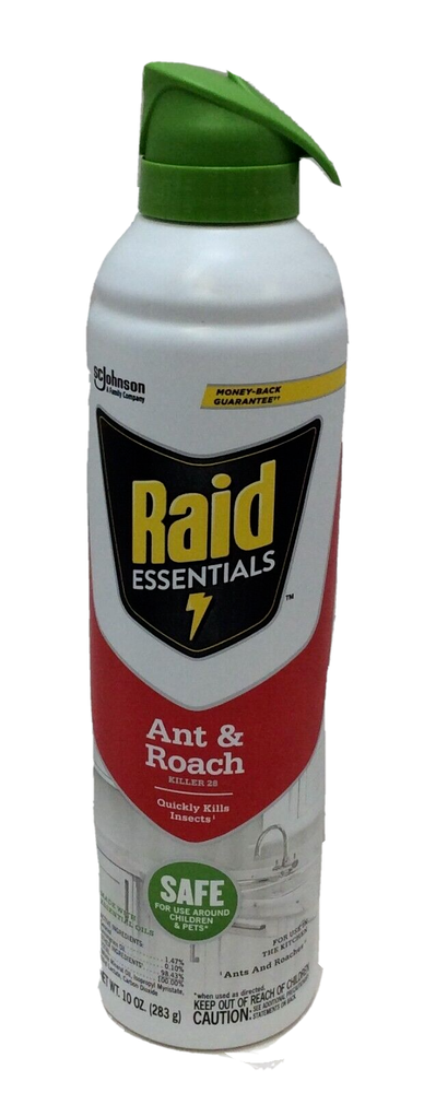 3 ~ Raid Essentials Organic Ant & Roach Killer Aerosol Spray Essential Oils 10oz