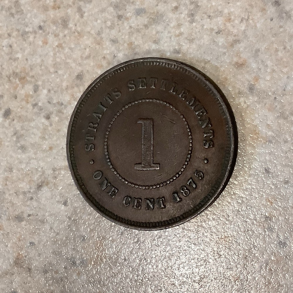 1875-W Straits Settlements 1 Cent “Nice Details”