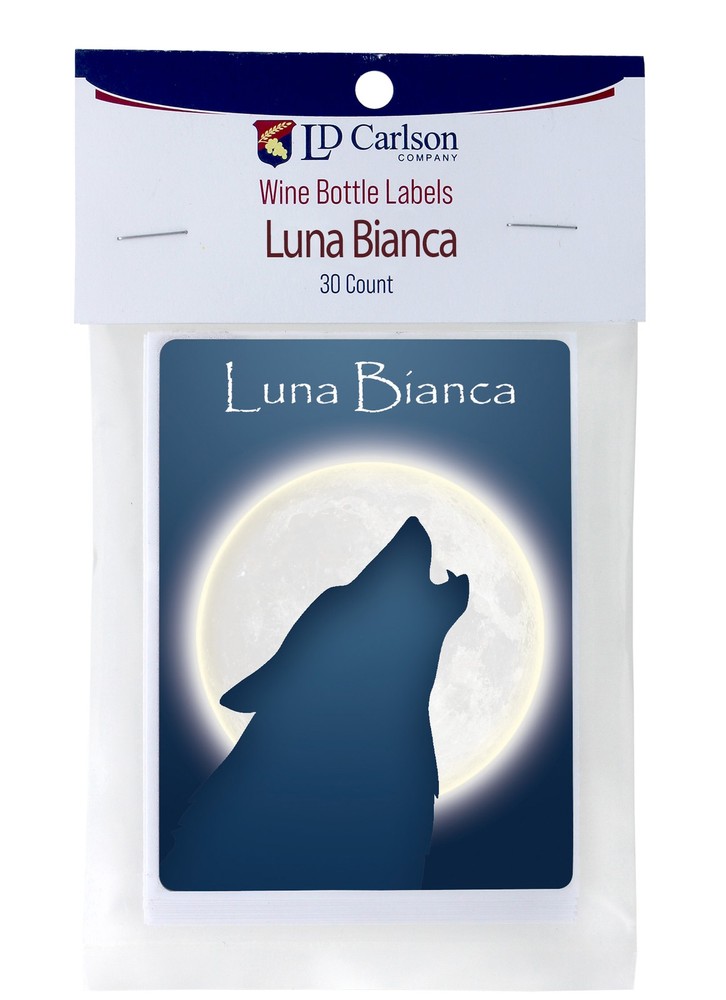 Luna Bianca Wine Labels 30/Pack Varietal Collection