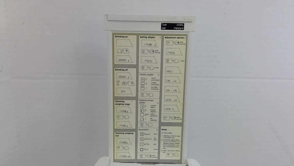 Mettler Toledo AG204 Analytical Balance
