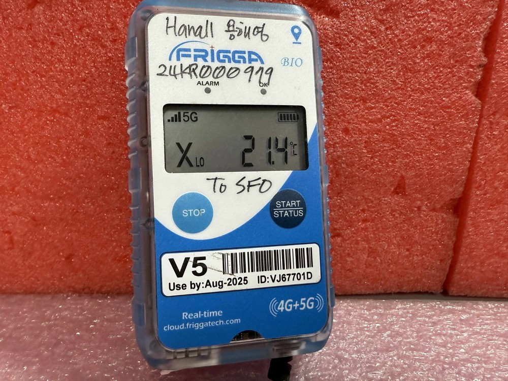 Frigga V5 4G/5G Real Time Temperature Data Logger Single Use