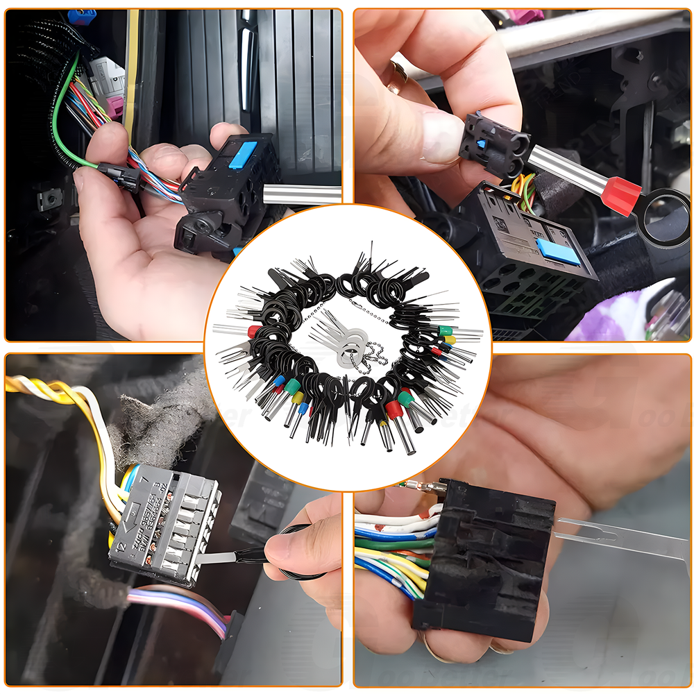 100pcs Pin Ejector Wire Kit Extractor Connector Puller Car Terminal Removal Tool