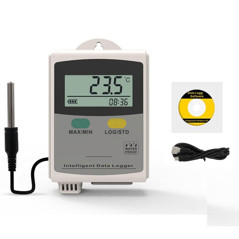 Handheld Temperature Logger External Sensor With 3m Cable Logpro Software