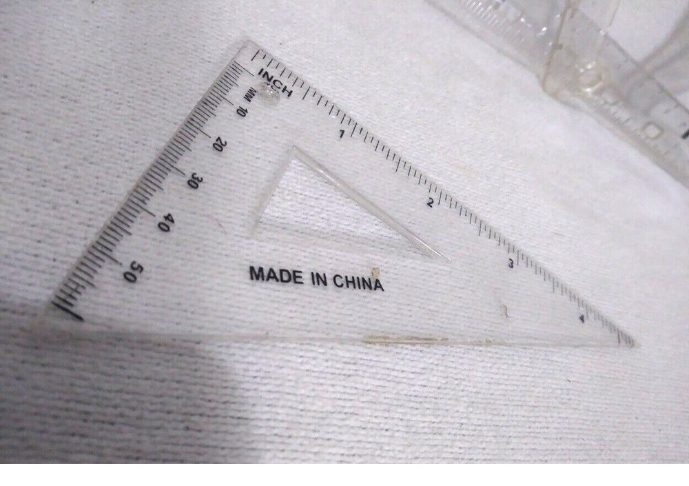 Drawing Graphing Drafting Craft Tool Template 3Pc Triangle Protractor 180 Angle