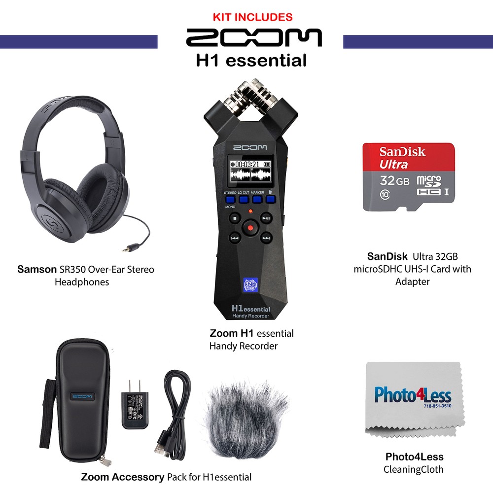 Zoom H1essential Stereo Recorder Bundle