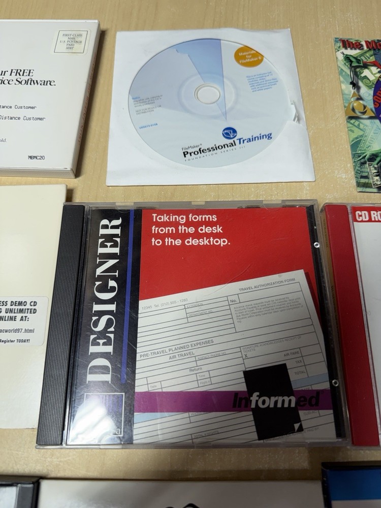 Vintage Mac Business related software CD Disc Lot, Demos & programs