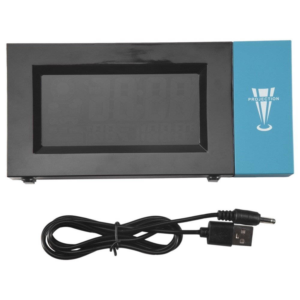 Projection Digital Alarm Clock Date Snooze Function Adjustable Angle6892