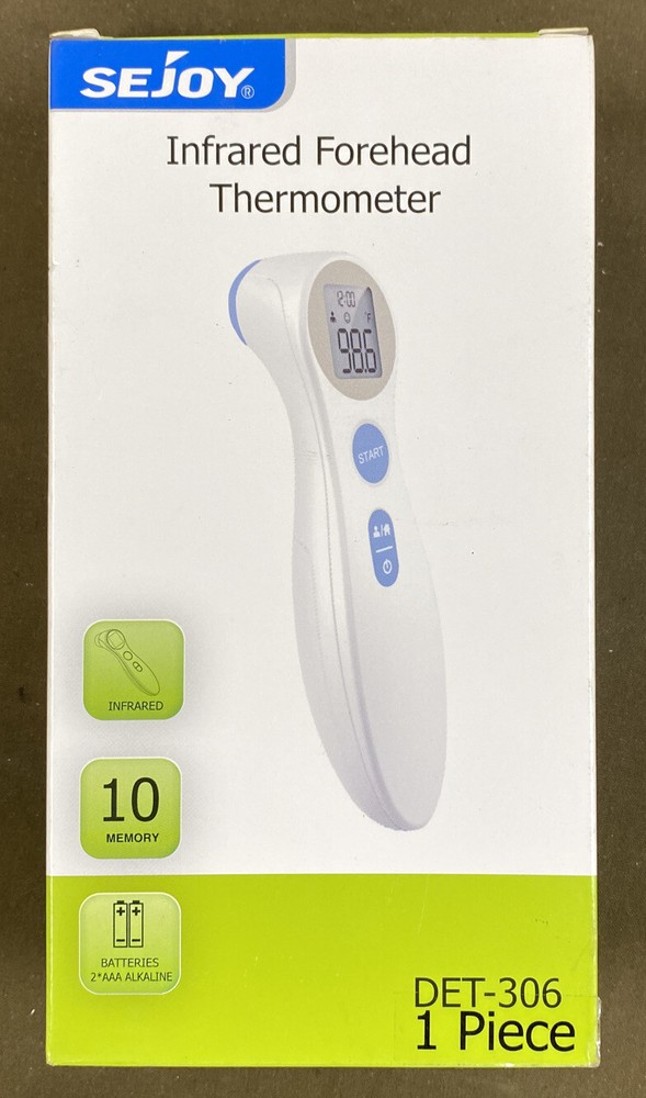 Sejoy (DET-306) - Digital Forehead Thermometer - White.....NEW!!!