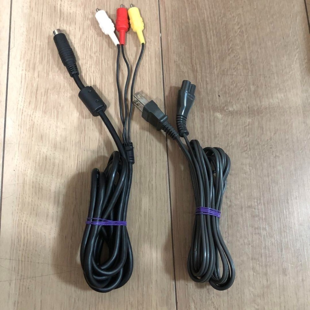 SEGA Saturn WHITE Game HST-3220 Console ＋ 2 Controller ＋ Cable Tested Work Japa