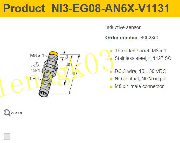 Original TURCK NI3-EG08-AN6X-V1131 Inductive sensor NPN