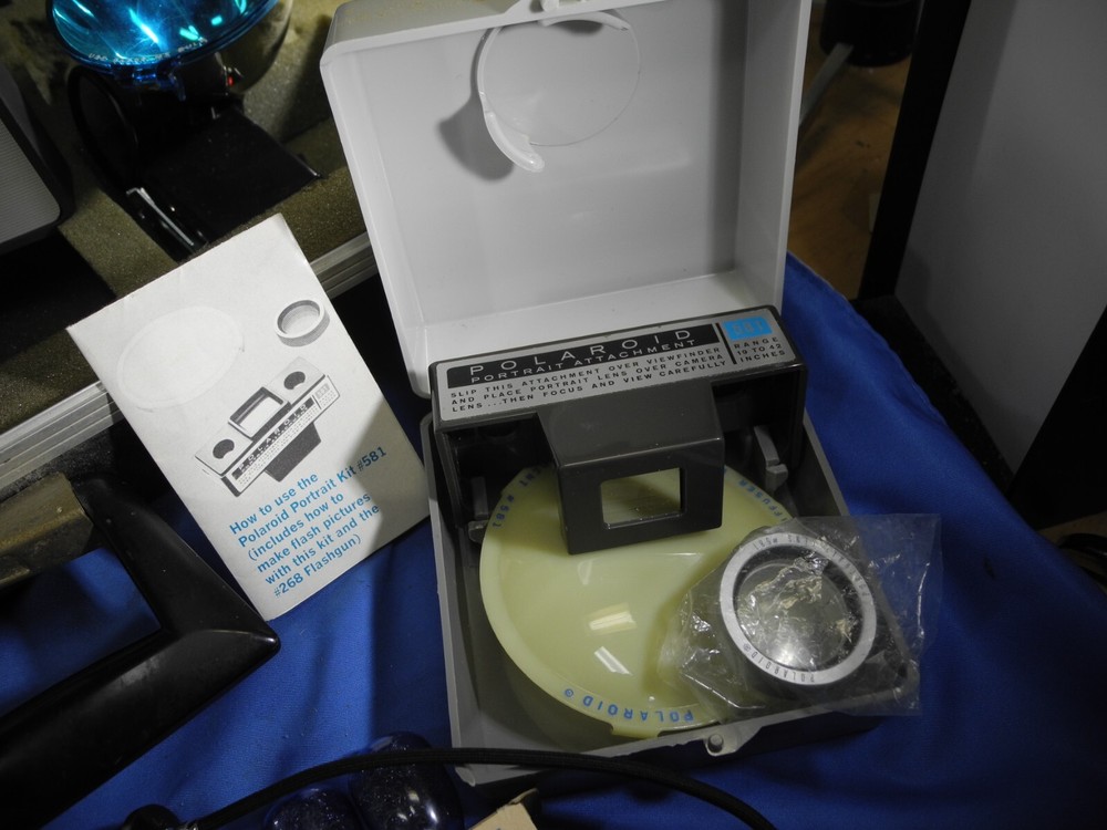 Polaroid automatic 103 land camera w/ flash & many accessories & New Battery!
