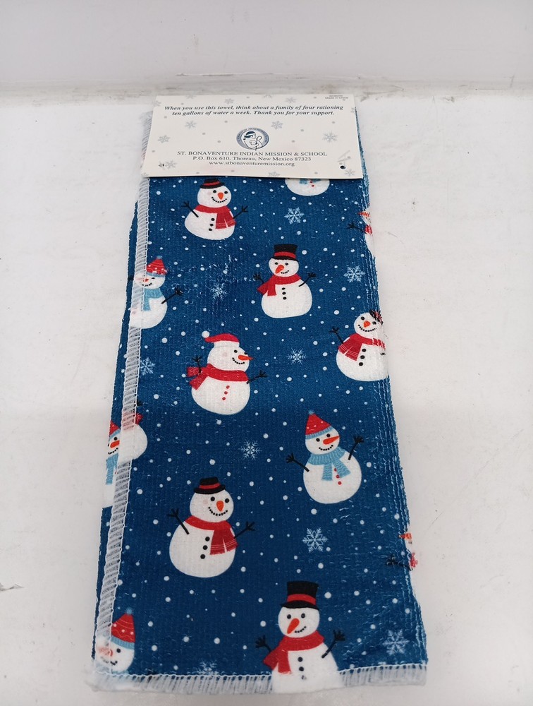 Snowman Microfiber Dishcloth