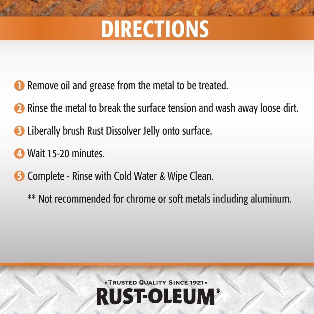 Rust Oleum Rust Dissolver Jelly 8 Fl Oz Fast Acting Easy No Scrub Rust Remover
