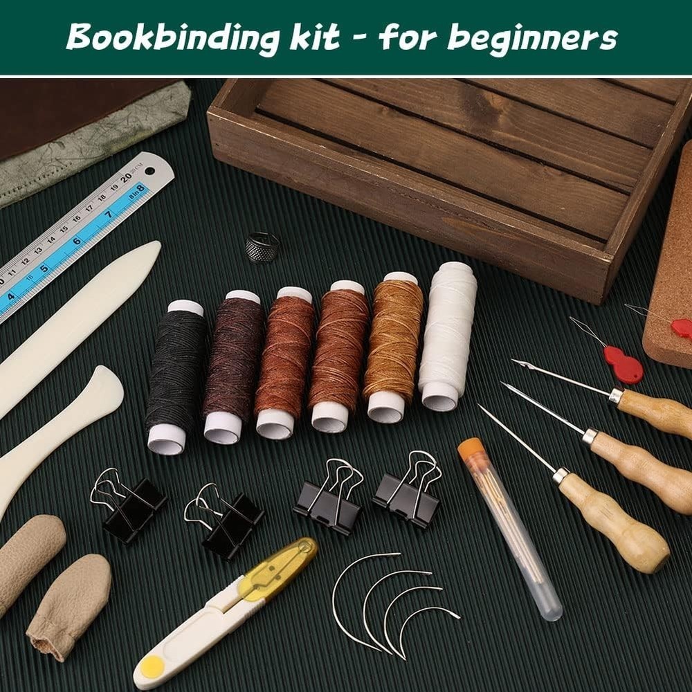 Comprehensive Crafting Book Binding Kit: Perfect for Leather & Paper Projects