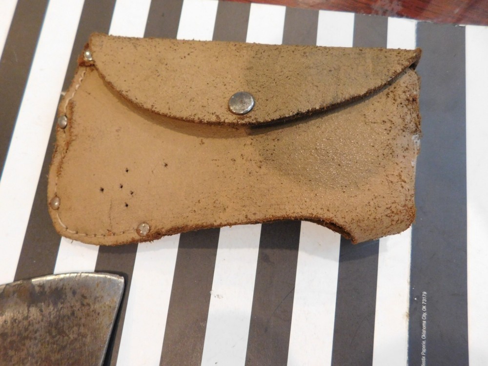 Hatchet AXE True Temper Rocket Jet BBA With Leather Sheath Cover - Great Cond.