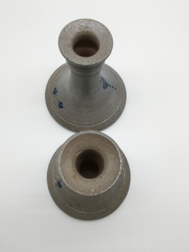 Salt Glaze Candlestick Holders Set Hearts