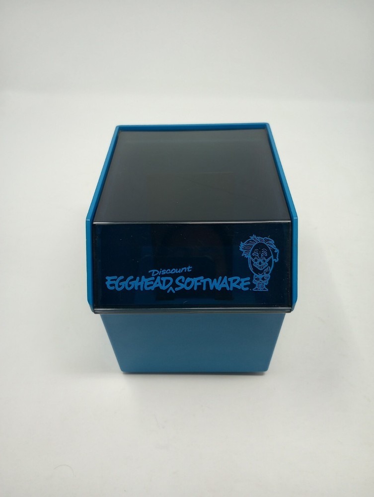 Vintage 1987 Egghead Software 3.5" Floppy Disk Storage Container Case