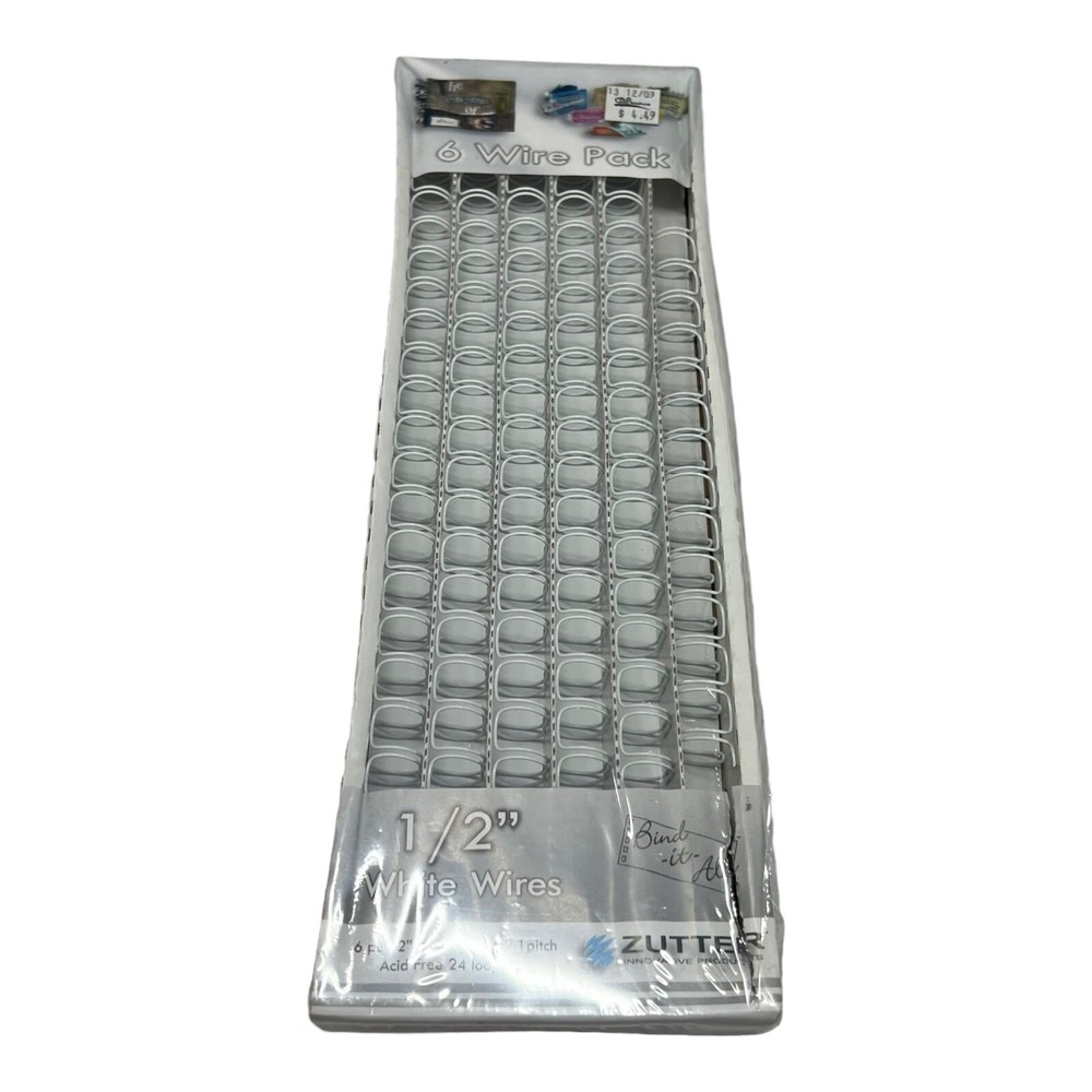 Zutter Bind-It-All OWire 1/2" 6/Pkg-Black 2651 New Sealed