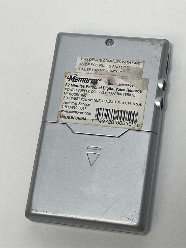 Memorex MB005-04 Handheld Digital Voice Recorder Pre Owned