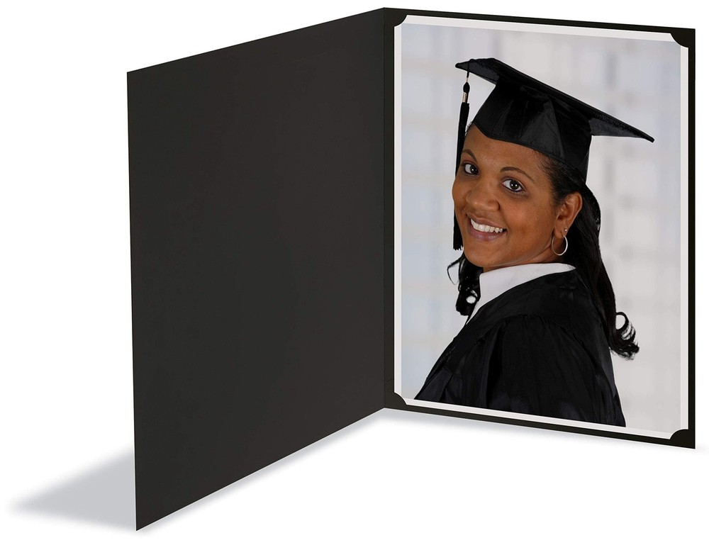 Better Office Products 25 Pack Black Certificate Holders, Letter Size,