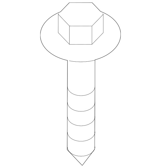 Genuine BMW Bumper Bracket Screw 07-12-9-907-533