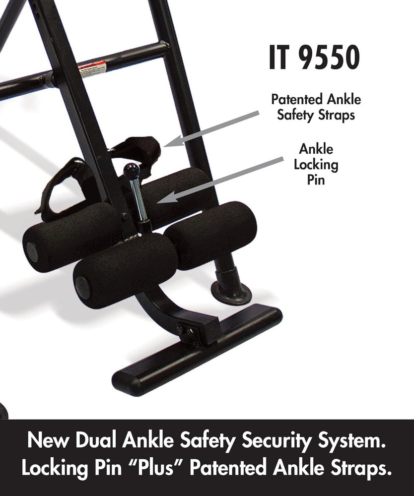 IT9550 Deluxe Inversion Table with Adjustable Head Rest & Lumbar Support Pad, -