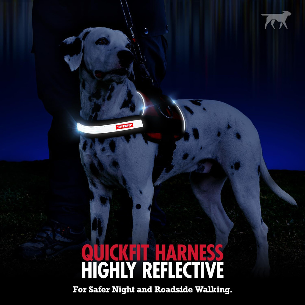 Fast Fit Harness for Medium Dogs | No Pull No Choke, Escape-Proof | Rugged Padde