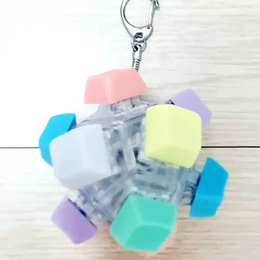 LED 12-Color Keycap Keyring - New