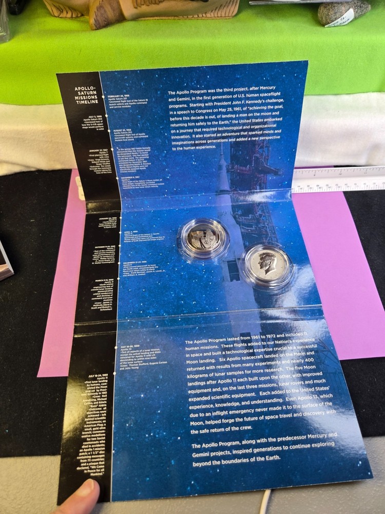 2019 Apollo 11 50th anniversary Half dollar set in Error packaging from Mint.