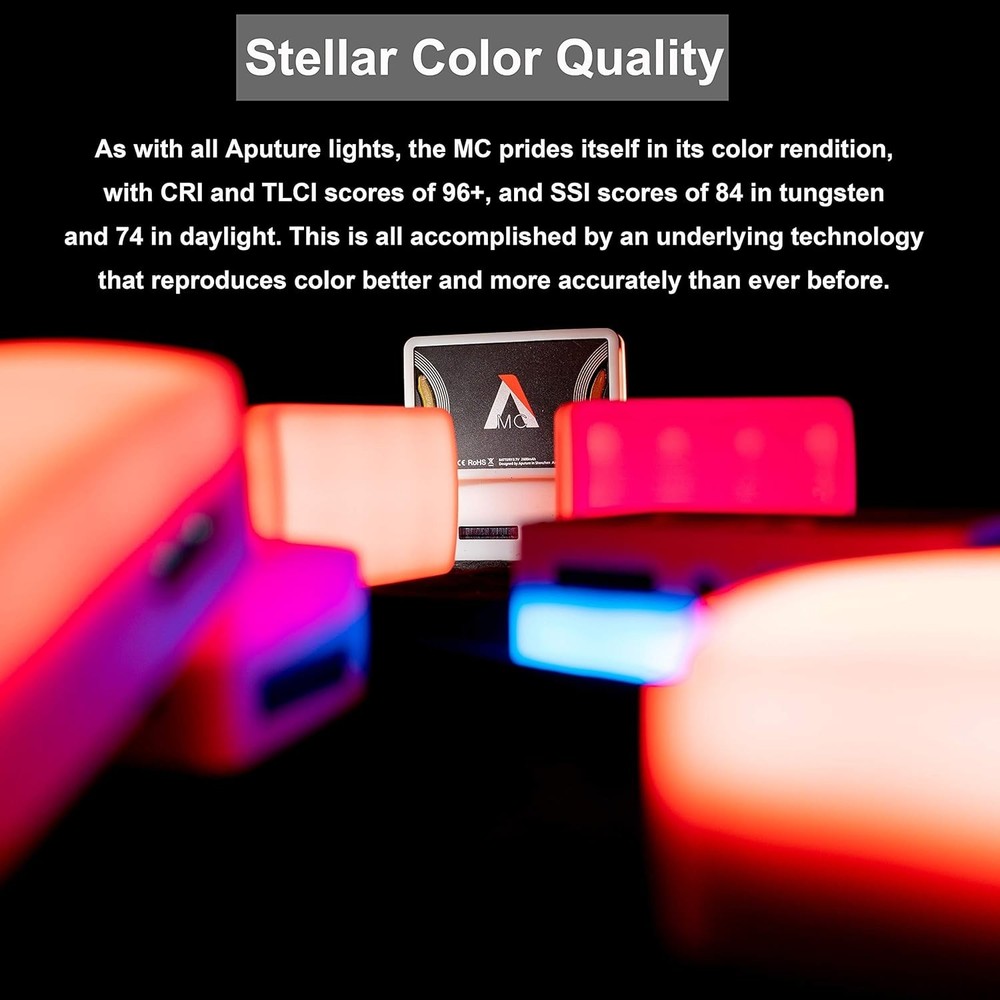 On-Camera Light with Multiple Lighting Modes, App Control