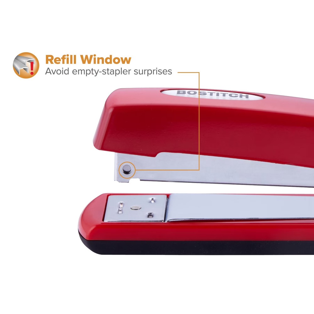 Bostitch Classic Red Stapler, 20 Sheets