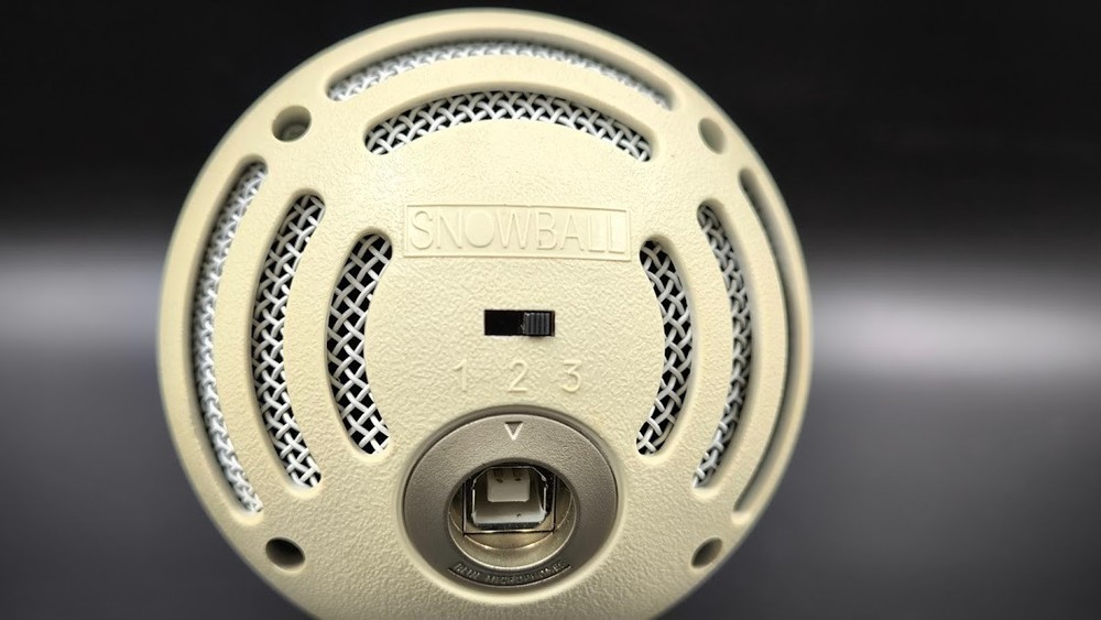 Blue Snowball USB Microphone Used Working White