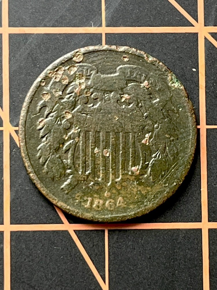 BEAUTIFUL 1864 Two Cent Piece Circulated Condition