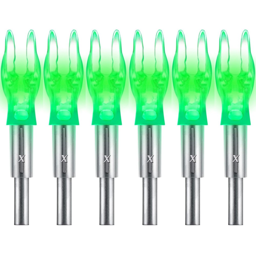 6 Pack X Lighted Nocks for Arrows Universal X/5.2mm LED Lighted Knocks with ....