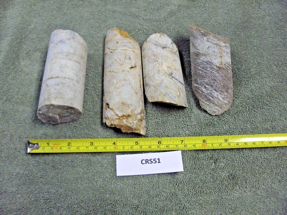 Split Core Samples From Alaska Gold Mine 4 Pieces Drill Core Samples CRS51
