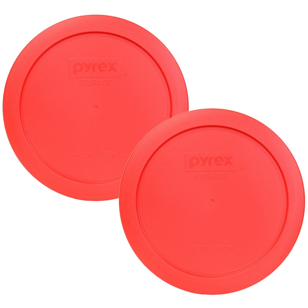 Pyrex 7201-PC 4 Cup Red Food Storage Replacement Lid 4 Cup, 950mL, Light