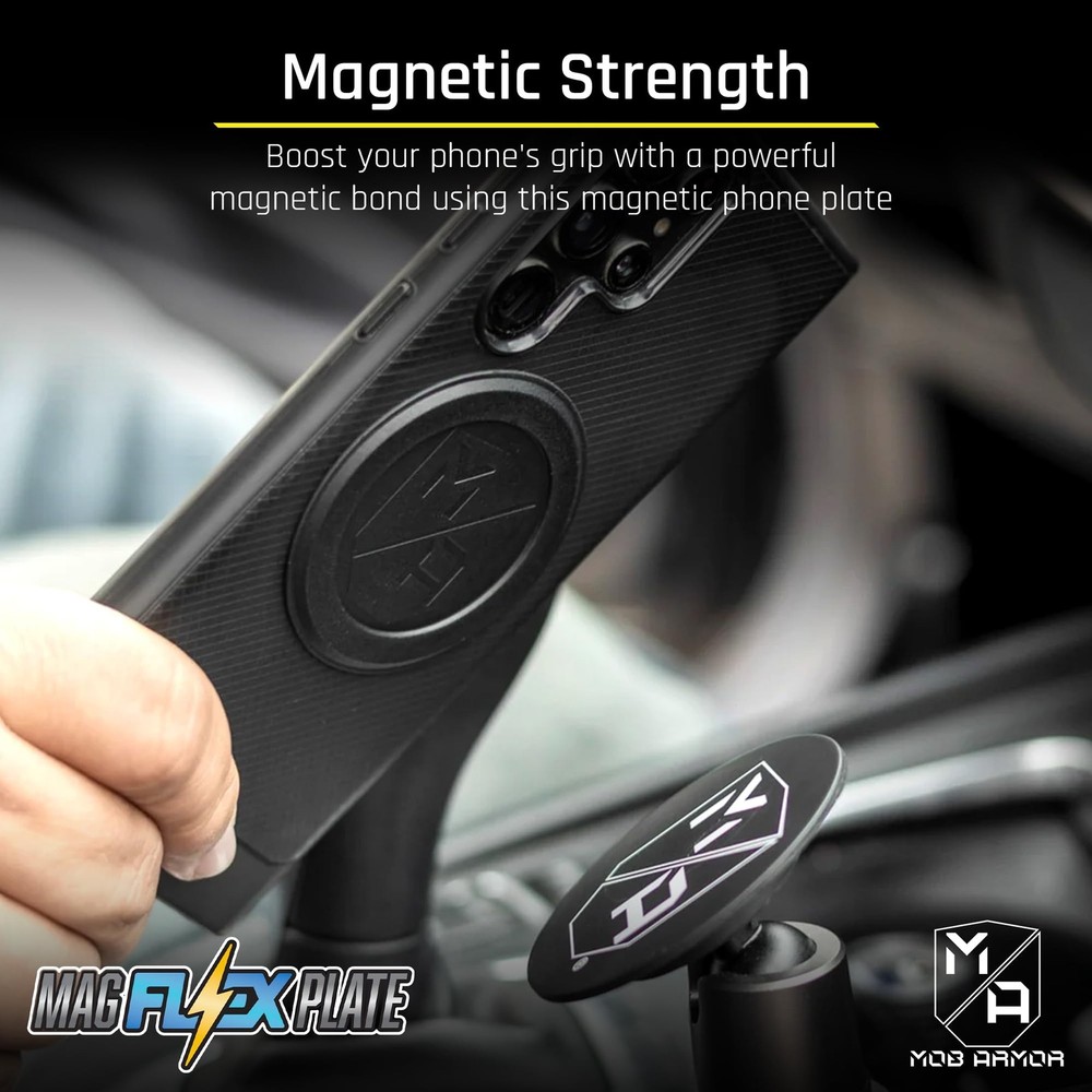 Magnet Flex Plate - Magnetic Phone Mount for iPhone, Android, Wireless Chargi...