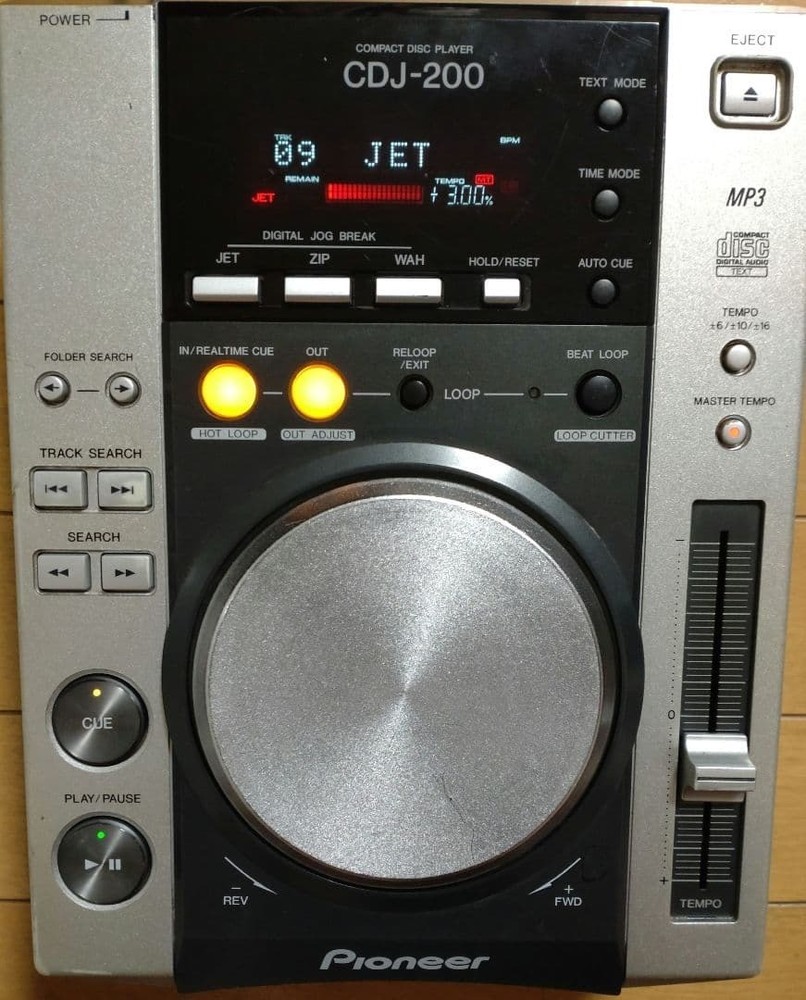 Pioneer CDJ-200 DJ Turntable Player Controller Mix Loop CD MP3 Good