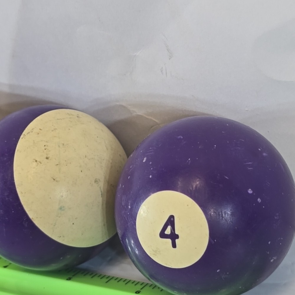 8 Vintage Replacement Pool Billard Balls 2 1/4" Diameter Vertical Stripes