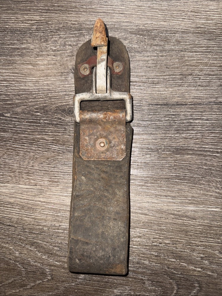 Antique Lineman Belt Strap Clip Leather Loop (see Pics)