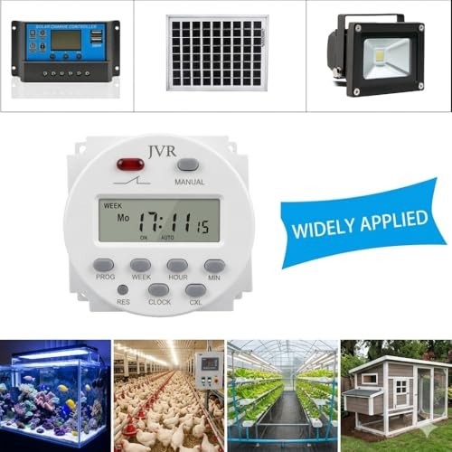 Programmable 12V Timer Switch - DC/AC/Solar Battery Relay, Auto On/Off Control