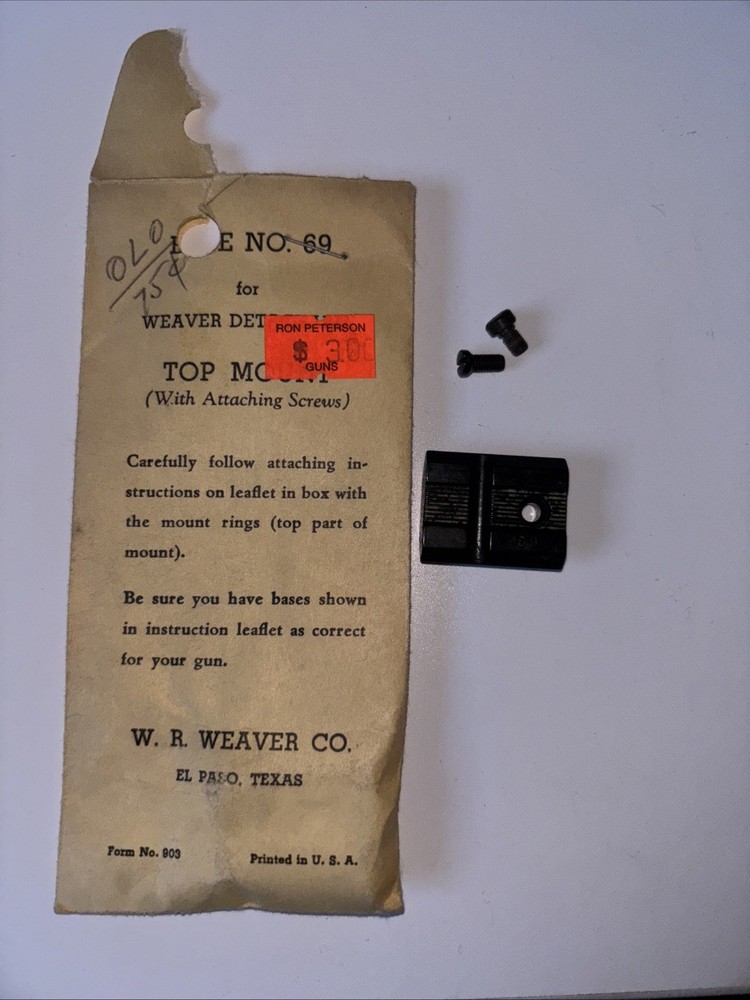 Weaver Mount Top Mount Base 69