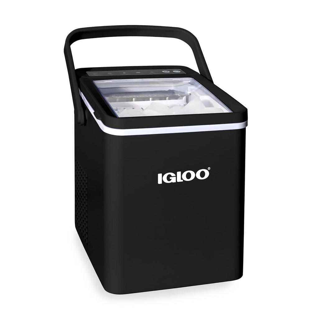 Premium Self-Cleaning Countertop Ice Maker Machine, Handled Portable Ice Maker,